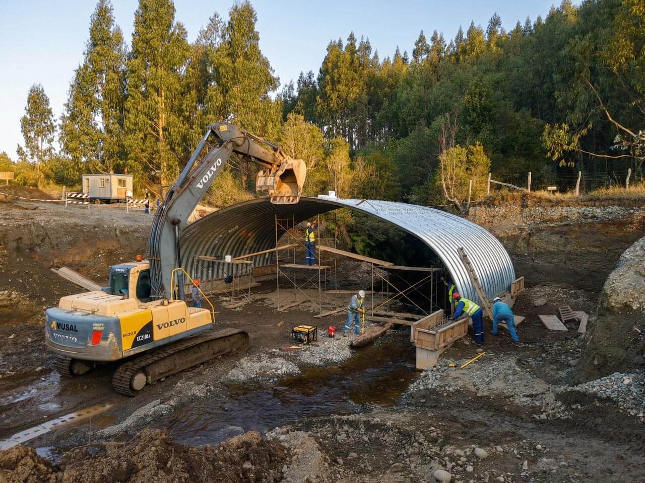 Maquinaria pesada y equipamiento de alto rendimiento en faena
