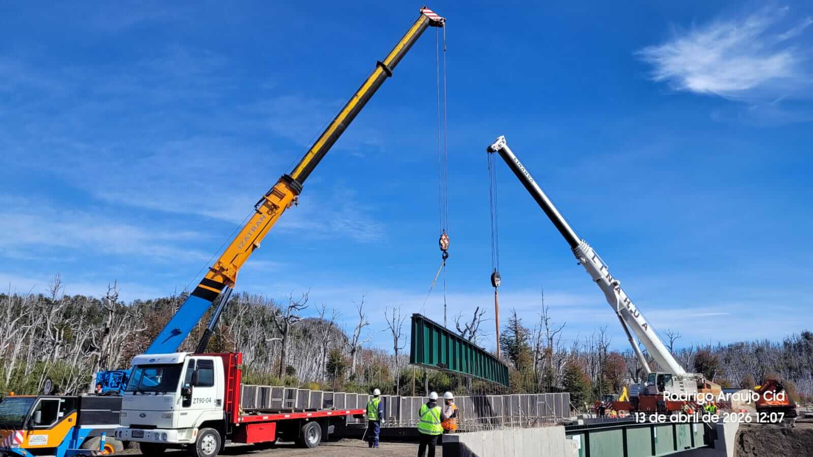 Obra Puente El Gringo en ejecución